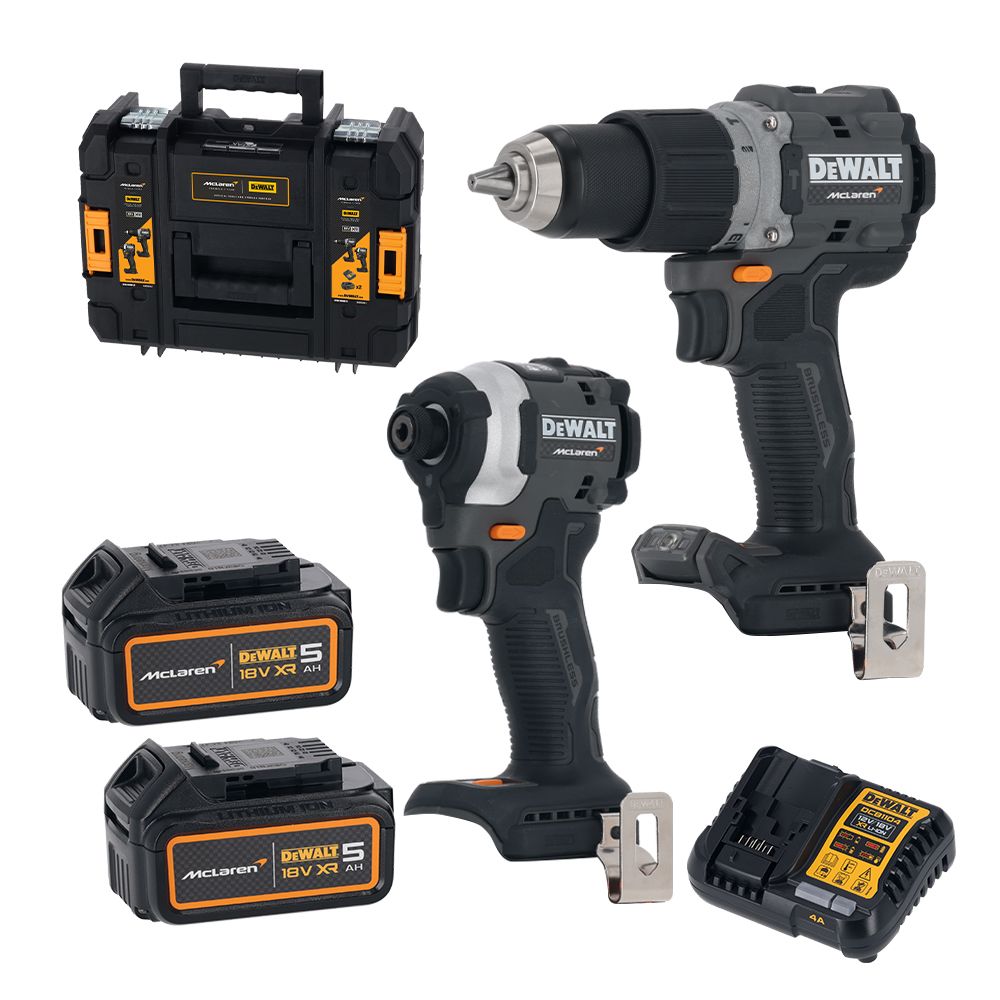 DEWALT x McLaren F1 Team 18V XR Brushless Twin Kit DCK200MP2T